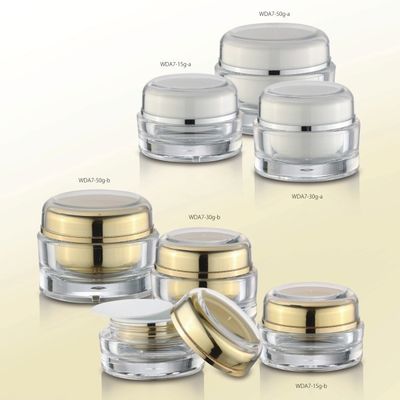 Un buon prezzo. Bottiglia di plastica acrilica Seriess Acrilica Cosmetico Boccone Per Prodotti di Bellezza Cristallo in linea
