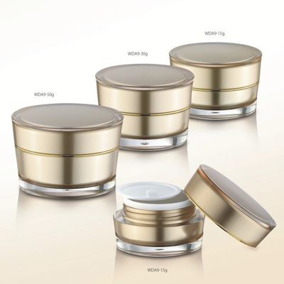 Un buon prezzo. Bottine cosmetiche vuote in acrilico di 67/76 mm di diametro per crema cosmetica in linea