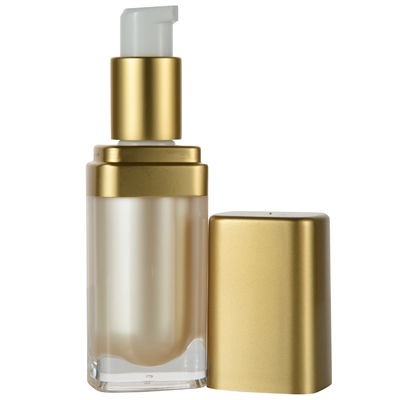 Un buon prezzo. Materiale di base PMMA Flaconi cosmetici quadrati in plastica da 15 ml Serigrafia in linea