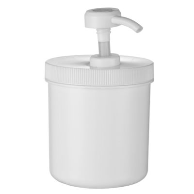 Un buon prezzo. Flacone con pompa dosatrice in plastica PP da 410 ml per una facile erogazione di prodotti per la cura della pelle in linea