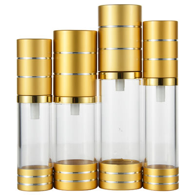 Un buon prezzo. 25/32mm Diametro 15ml 20ml 30ml 40ml 50ml Bottiglia rotonda senza aria per imballaggi cosmetici in linea