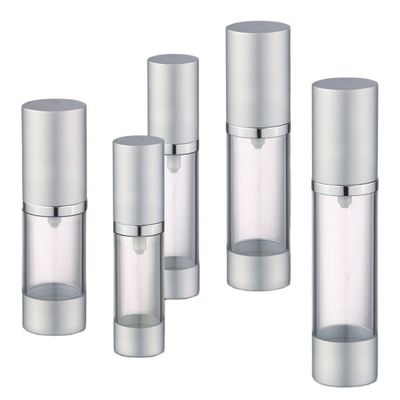 Un buon prezzo. Collare in PP 15ml 20ml 30ml 40ml 50ml Bottiglia a forma cilindrica senza aria con pompa spray in linea