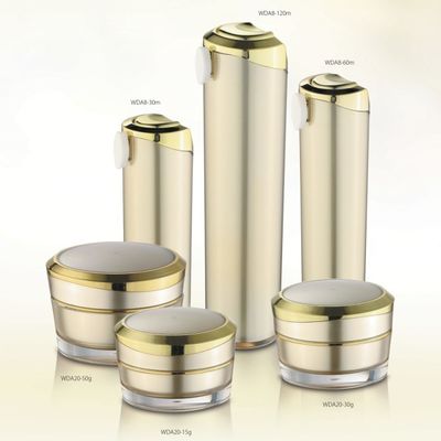 Un buon prezzo. Contenitori cosmetici acrilici quadrati dorati, vasetti per confezioni cosmetiche WDA1-50g-A 72,5*62mm in linea
