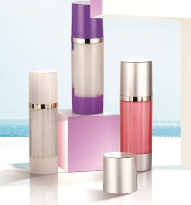 Un buon prezzo. Flacone di crema a doppia camera di forma rotonda con capacità 15ml *2 / 25ml *2 e materiale acrilico per packaging cosmetico in linea